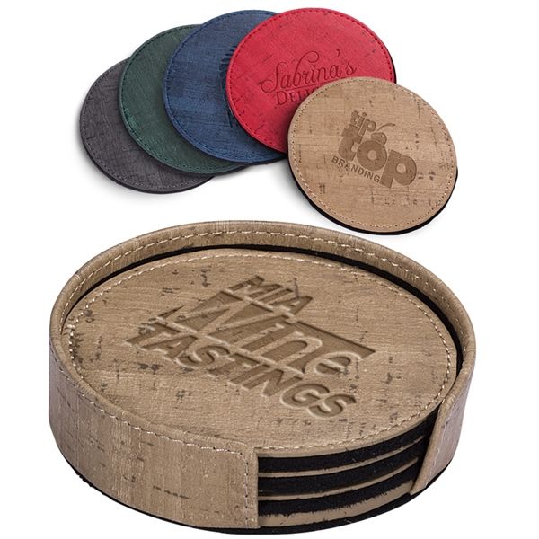 Promotional Casablanca Cork Round Coaster Set with your logo