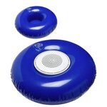 Castaway Inflatable Swim Ring with Waterproof Wireless Speaker - Bright Royal Blue
