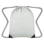 Celestial Reflective Drawstring Bag - Silver