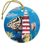 Ceramic Circle Ornament - White