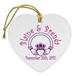 Ceramic Heart Ornament -  