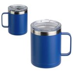 Ceva 14 oz Copper-Lined Powder-Coated Insulated Mug - Medium Blue