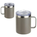 Ceva 14 oz Copper-Lined Powder-Coated Insulated Mug - Medium Gray