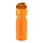 Champion - 28 oz. Trans. Bottle - Flip Lid - Transparent Orange