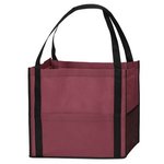 Chandler Non-Woven Mesh Tote - Burgundy