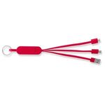 Charging Cable with Landscape Phone Stand - Red