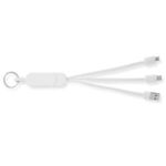 Charging Cable with Landscape Phone Stand - White