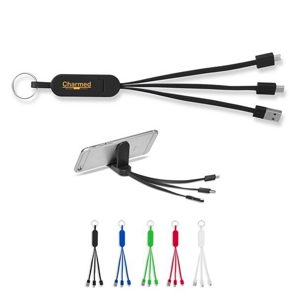 Main Product Image for Promotional Charging Cable with Landscape Phone Stand