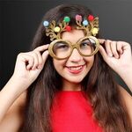 Christmas Reindeer Antler Novelty Glasses (NON-Light Up) -  