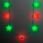 Christmas Stars Light Up String Necklace - Red-green