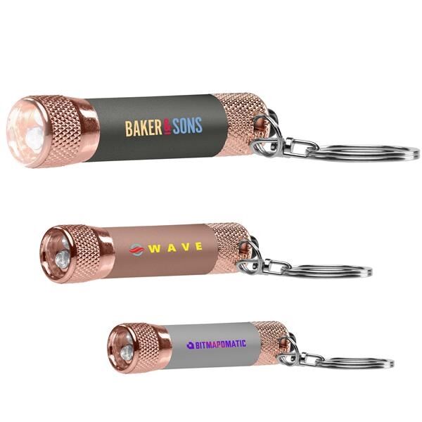 Main Product Image for Chroma Softy Rose Gold Metallic - LED Flashlight with Keyring