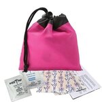 Cinch Tote First Aid Kit 2 - Pink with Black Trim