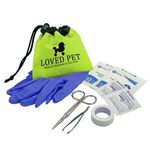 Cinch Tote - Pet Care Kit - Lime Green