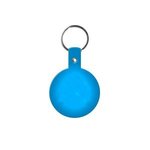 Circle Flexible Key Tag - Translucent Blue