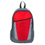 City Backpack - Red With Gray