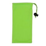 Clean-n-Carry Microfiber Drawstring Pouch For Cell Phones - Lime