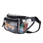 Clear 3 Pockets Fanny Pack - Clear-black