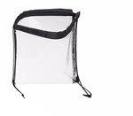 Clear Bag With Drawstring - Black