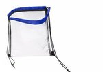 Clear Bag With Drawstring - Blue