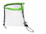Clear Bag With Drawstring - Lime Green