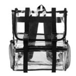 Clear Buckle Backpack - Clear With Black