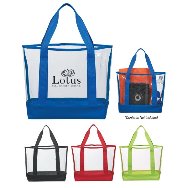 Main Product Image for Custom Printed Clear Casual Tote Bag