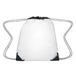 Clear Drawstring Backpack - Clear With Black