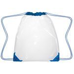 Clear Drawstring Backpack - Clear With Royal