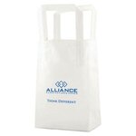 Clear Frosted Tri-Fold Handle Shopping Bags -  