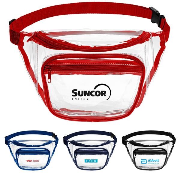 Main Product Image for Clear PVC Fanny Pack with Dual Pockets - Large