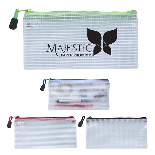 Main Product Image for Custom Printed Clear Zippered Pencil Pouch