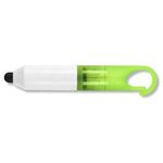Clip-On Sanitizer Spray with No-Touch Stylus - 0.17 oz. - Translucent Lime Green