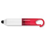 Clip-On Sanitizer Spray with No-Touch Stylus - 0.17 oz. - Translucent Red