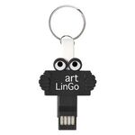 Clipster Buddy 3-In-1 Charging Cable Key Ring - Black