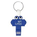 Clipster Buddy 3-In-1 Charging Cable Key Ring - Blue