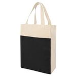 Co-Op Canvas Shopper Tote Bag - Black With Natural