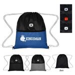 Buy Advertising Cob Light Up Heathered Drawstring Bag