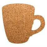 Coffee Cup Shaped Cork Coaster - Natural