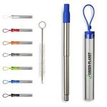 Buy Collapsible Colored Metal Straw Travel Set