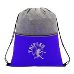 Color Basics Heathered Non-Woven Drawstring Bag -  