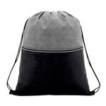 Color Basics Heathered Non-Woven Drawstring Bag -  