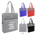 Color Basics Heathered Non-Woven Tote Bag -  