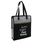 Color Basics Heathered Non-Woven Tote Bag -  