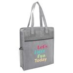 Color Basics Heathered Non-Woven Tote Bag -  