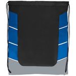 Color Block Drawstring Backpack - Reflex Blue