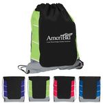 Color Block Drawstring Backpack -  