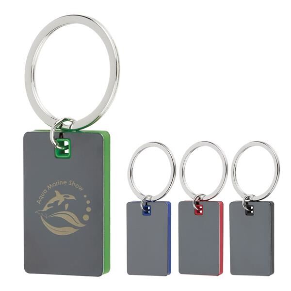 Main Product Image for Color Block Mirrored Key Tag