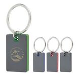 Color Block Mirrored Key Tag -  