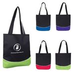 Buy Imprinted Tote Bag Color Curve Accent Panel Tote