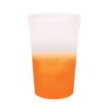 Color Imprinted Mood(TM) 17 oz. Stadium Cup, Full Color - Frosted to Orange